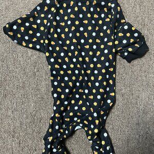 DOG HALLOWEEN CANDY CORN BLACK FLEECE OUTFIT 19-25 LBS
